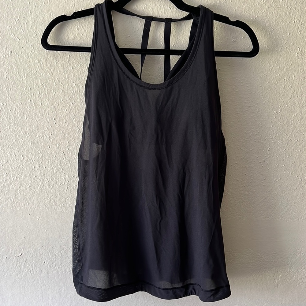 lululemon sheer tank with built in bra